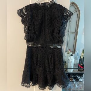 Black Lace Mini Dress